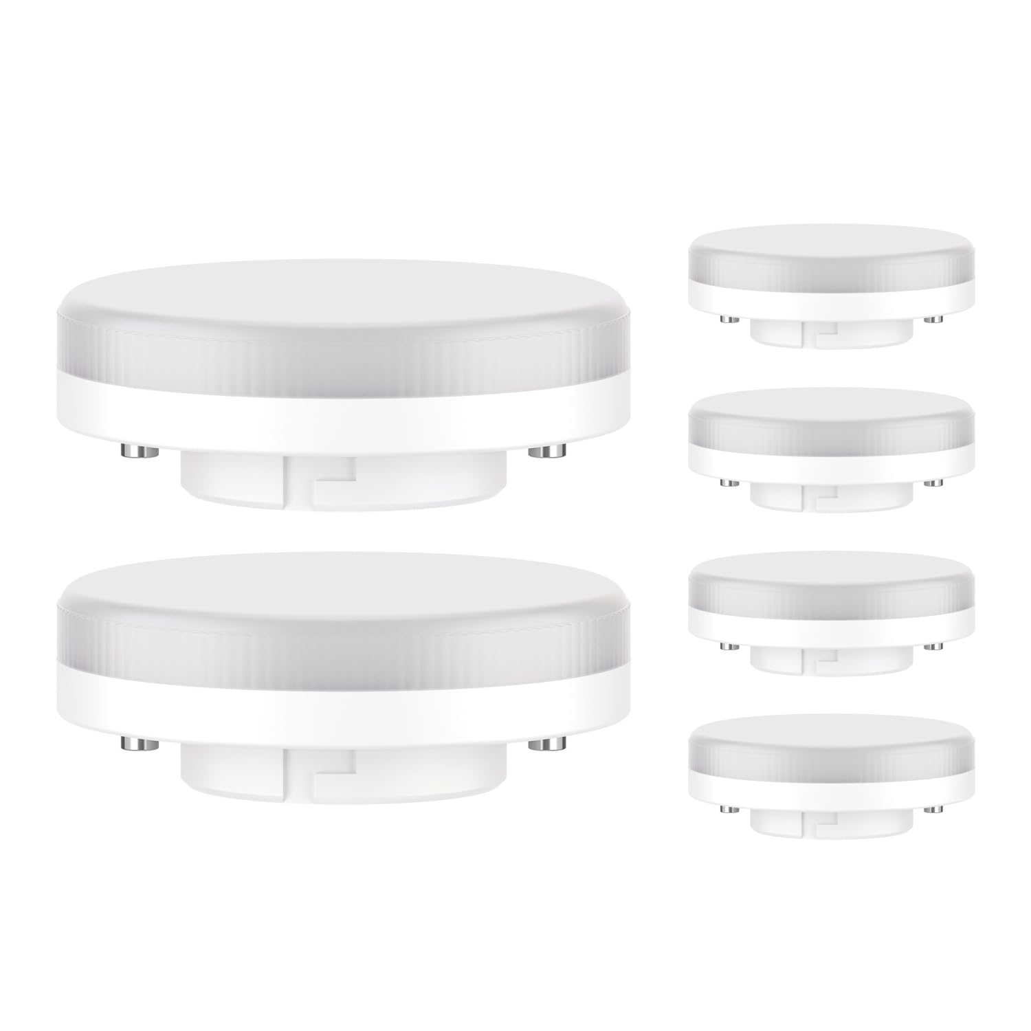 ledscom.de 6 Pieces GX53 LED Bulb, White (4000 K), 4 W, 420lm, 96°, matt