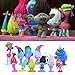 Evursua 12pcs Trolls Toys Poppy Troll Doll Mini Figures Cake Toppers for Kids Party Favor