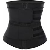 Flyposters Workout Waist Trainer for Women Man Tummy Control Slimming Body Shaper Belt Sauna Sweat Corset Cincher with Zipper
