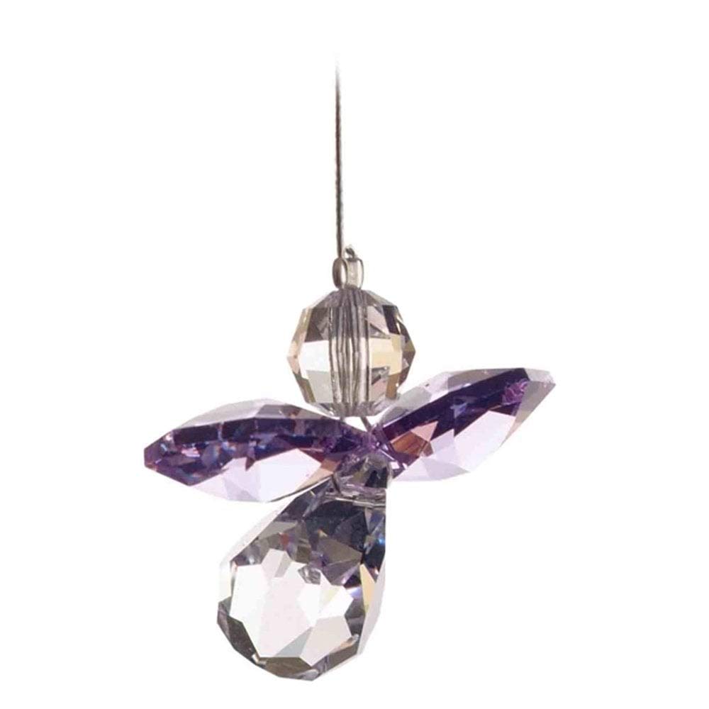 Hanging Crystal Guardian Angel Birthstone Suncatcher JUNE - LIGHT AMETHYST - Embellished with Swarovski Crystals