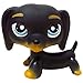Littlest Pet Shop Black Dachshund Chien Teckel LPS Dog Figure Toy # 325