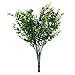 DTOL 2 x Artificial Plants,Plastic Greenery Shrubs UV Resistant Fake Outdoor Plants Plastic Shrubs for Farmhouse Home Garden Wedding Indoor Outside Decor (Green)