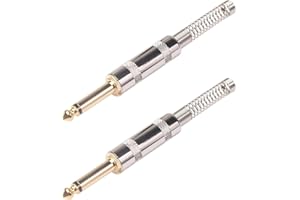 Cabilock 5pcs Guitar Cable Effect Pedal Connector Gold-plated Jack for Electric Guitar Patch Cable DIY