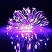 Top-Longer Micro LED 20 Super Bright Color Lights Battery Operated on 6 Ft Long Silver Color Ultra Thin String Wire-2 Sets (Purple)