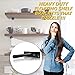 Floating Shelf Bracket Black Heavy Duty 6 Inch 4 Pack - Invisible Blind Hidden Steel Supports For Wood - Screws Wall Plugs Included - Best Space-Saving Design Ideas For Small Homes By FOREM