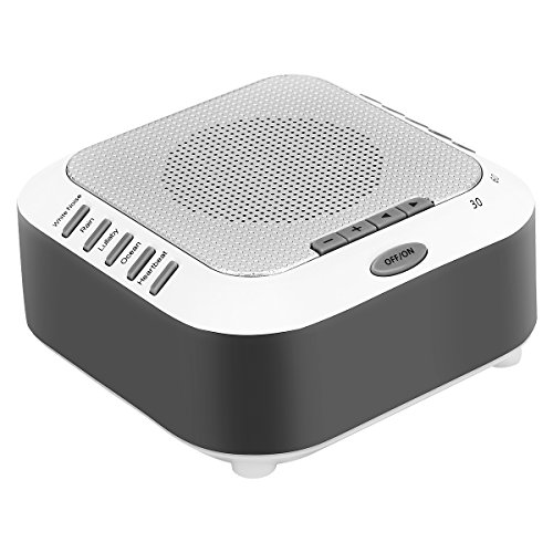 Black Knight White Noise Sound Machine Sleep Therapy Sound Machine with SD Card Slot 5 Noise Options and Nightlight Mode