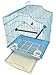 EDMBG Bird Cage KIT Blue Starter Set Perches Swing Feeders Scalloped Top Small Birdthumb 2