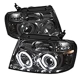 Spyder Auto PRO-YD-FF15004-CCFL-G2-SM Ford F150 Smoke Version 2 CCFL Halo LED Projector Headlight with Replaceable LEDs