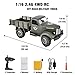 Rainbrace Remote Control Truck Army Toys for Boys, Kids 1/16 RC Military Truck 4wd, Remote Control Car Electric Off Road Military RC Trucks Vehicle Rechargeable Batteries Great Gift