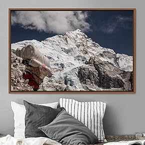 signwin Framed Canvas Wall Art Snow Mountain Cool...
