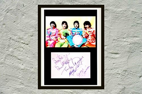 THE BEATLES, SGNT PEPPER A4 FRAMED SIGNED AUTOGRAPH (PP) , MINT UACC by Geoffs Autographs