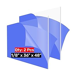 GetWant 2 Pack Clear Cast 36x48 Acrylic Sheets