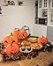 Juvale Halloween Pumpkin Paper Lantern Table Centerpiece Jack-O-Lantern Party Decorations - 6 Pack, Orange