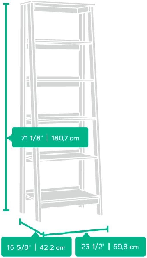 Sauder Trestle 5 Shelf Bookcase Vintage Oak Finish Kitchen Dining Cjp Org In