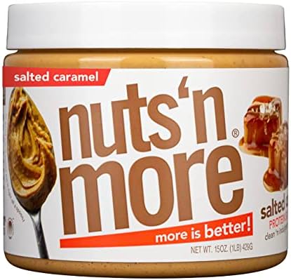 Nuts And More Salted Caramel Peanut Butter Spread, 15 Oz Jar, Pack of 6 main image 1