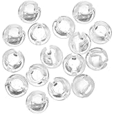 Kichvoe Beaded Chain Stops 25pcs Clear Blind Shade Bead Stops Crimp Stoppers Ball Chain Cord Connectors for Blind 0.17inch Hole