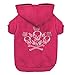 Zack & Zoey Crowned Crossbone Dog Hoodie with Skull & Crossbones and Rhinestones