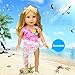 XADP 6 Pc. Summer Holiday Beach Party Swim Suit for 18 Inch Doll Swim Set Swimwear Bikini Outfit fits American Girl and 18 inch Dolls,Set of 3
