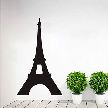 Zfkdsd Gran Paris Torre Eiffel Silueta Etiqueta De La Pared Decoracion Para El Hogar Negro Colores Personalizados Diseno Wallpaper Vinilo Arte Tatuajes De Pared 56 94 Cm Amazon Es Bricolaje Y Herramientas