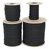 SGT KNOTS Black Unglazed Cotton Tie Line / Trick Line 100ft, 300ft, 600ft, 1,000ft, or 3,000ft (1/8