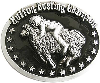 JEAN'S FRIEND Vintage Black Enamel Initial Mutton Busting Champion Belt Buckle also Stock in the US