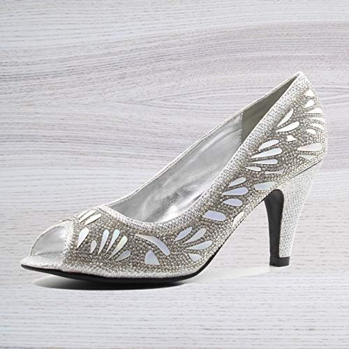 rhinestone short heels
