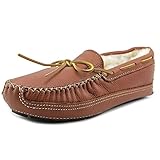 Minnetonka Men's Sheepskin Lined Moose Slipper
