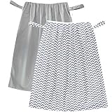 Wegreeco Reusable Diaper Pail Liner for Cloth Diaper,Laundry,Kitchen Garbage Cans(2 Pack, Chevron Grey, Grey)