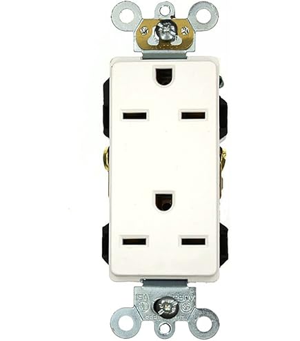 Leviton 5666-CA 15 Amp 250 Volt NEMA 6-15P Angle Plug - Industrial Grade Black & White