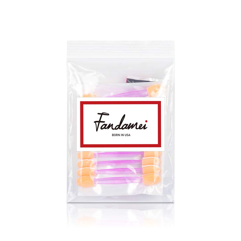 12 PCS Disposable Eyeshadow Brush, FANDAMEI Dual Sides Eyeshadow Sponge Applicators, Double Ended Oval Makeup Brush Tool: Beauty