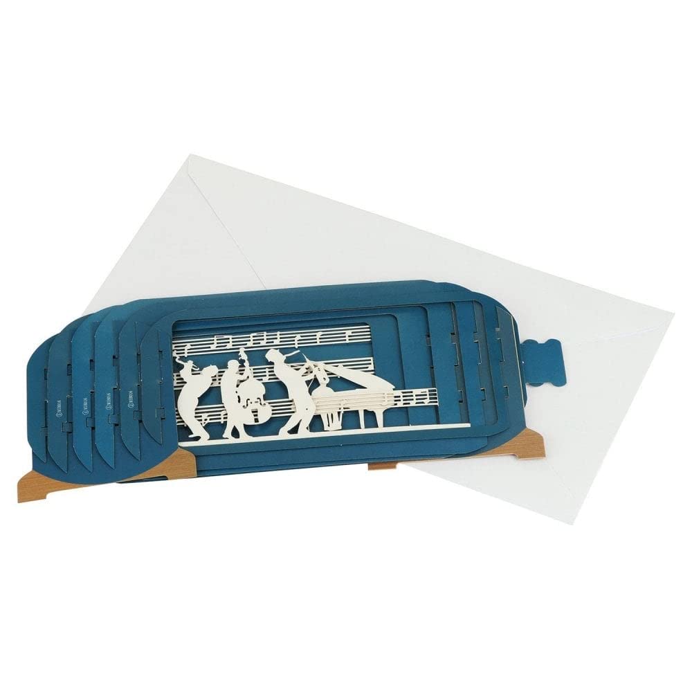 Message in a Bottle Jazz Music Pop-Up Card (MIB016)