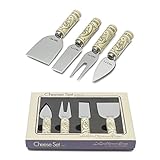 La Cote Cheese Knife Set Stainless Steel Blade (4 Pc Resin Knife Set in Gift Box)