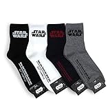 Intype Star Wars Socks (Men's Crew(NLB) 4pairs) With pouch