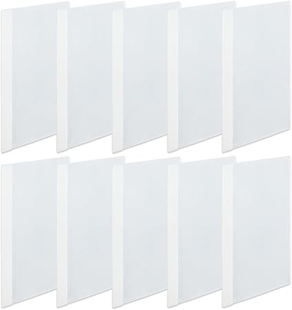 Amazon プラス クリアファイル スリムタイプ 6p ホワイト 10冊パック 78 964 10 クリアホルダー 文房具 オフィス用品