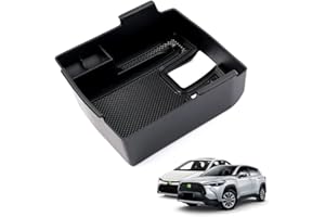 Autorder Center Console Organizer for 2019-2026 Toyota Corolla/ 2022-2026 Corolla Cross Accessories Car Armrest Storage Box Middle Console Tray Container with Non-Slip Silicone Mats