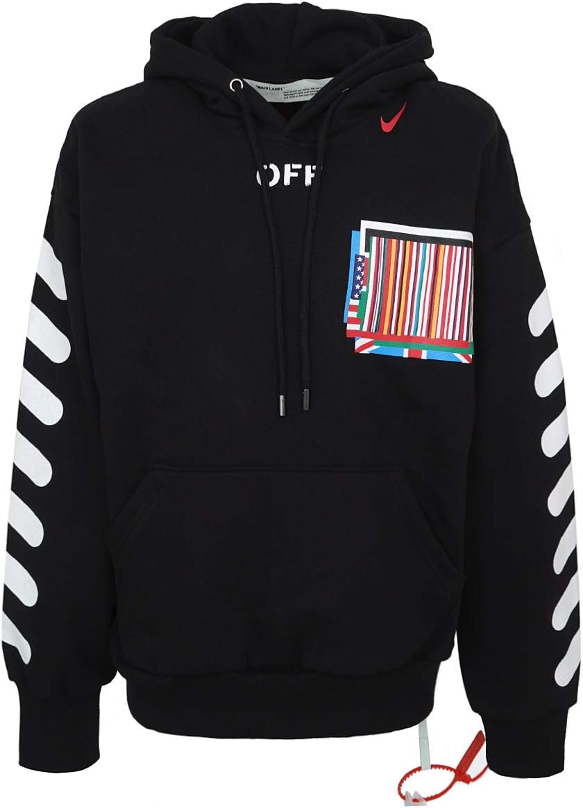 CraveLook Men's Oversized Off X NK Arrow Equality Graphic Print Hoodie