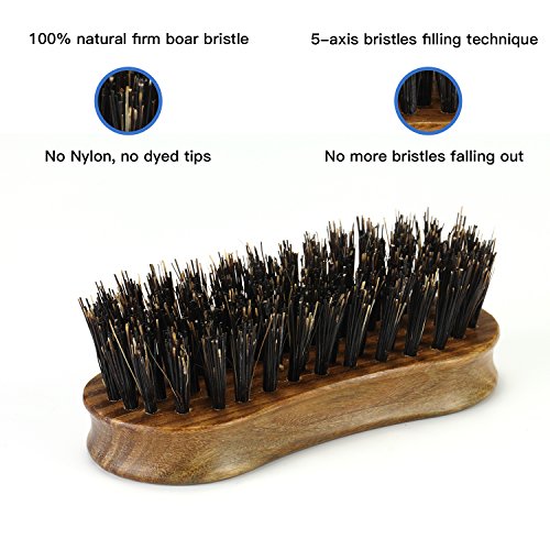 Beard Grooming Kit for Men - The ONLY Sandalwood Beard Brush Comb Set on Amazon - Premium Boar Bristle Beard Brush (Medium) - EDC Beard Comb - 3.7" Beard/Mustache Travel Scissors TSA Approved - Thumbnail 4