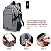 Laptop Backpack for Men Women ADUO Grey Waterproof Computer Travel Backpack with USB Charging Port Fits 15.6 Inch