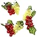 Hagao Artificial Grapes Simulation Fruit Fake Plastic Lifelike for House Kitchen Pub Each 10 Grains 6 pcs 2 Colors