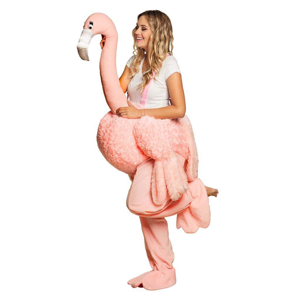 Boland Funny Flamingo Riding Flamingo Plush Costume (One Size) Pink 88093