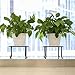 Lewondr Potted Plant Stand, [3-Pack] Indoor Iron Flowerpot Holder Rustproof Durable Metal Garden Container Outdoor Decorative Round Supports for Planter – White + Black + Chocolatethumb 4