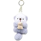 Vromoon Cute Otter Plush Keychain Otter Charm for Women Teens & Animal Lovers for Handbags Purses Backpacks and Car Keys