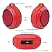 Lenrue Shower bluetooth Speakers,Wireless Waterproof Outdoor Speakers,Dustproof,Shockproof,Water Resistant,Perfect for Indoor/Outdoor/Travel/Beach/Camping/Riding/Hiking/Sports(Red)