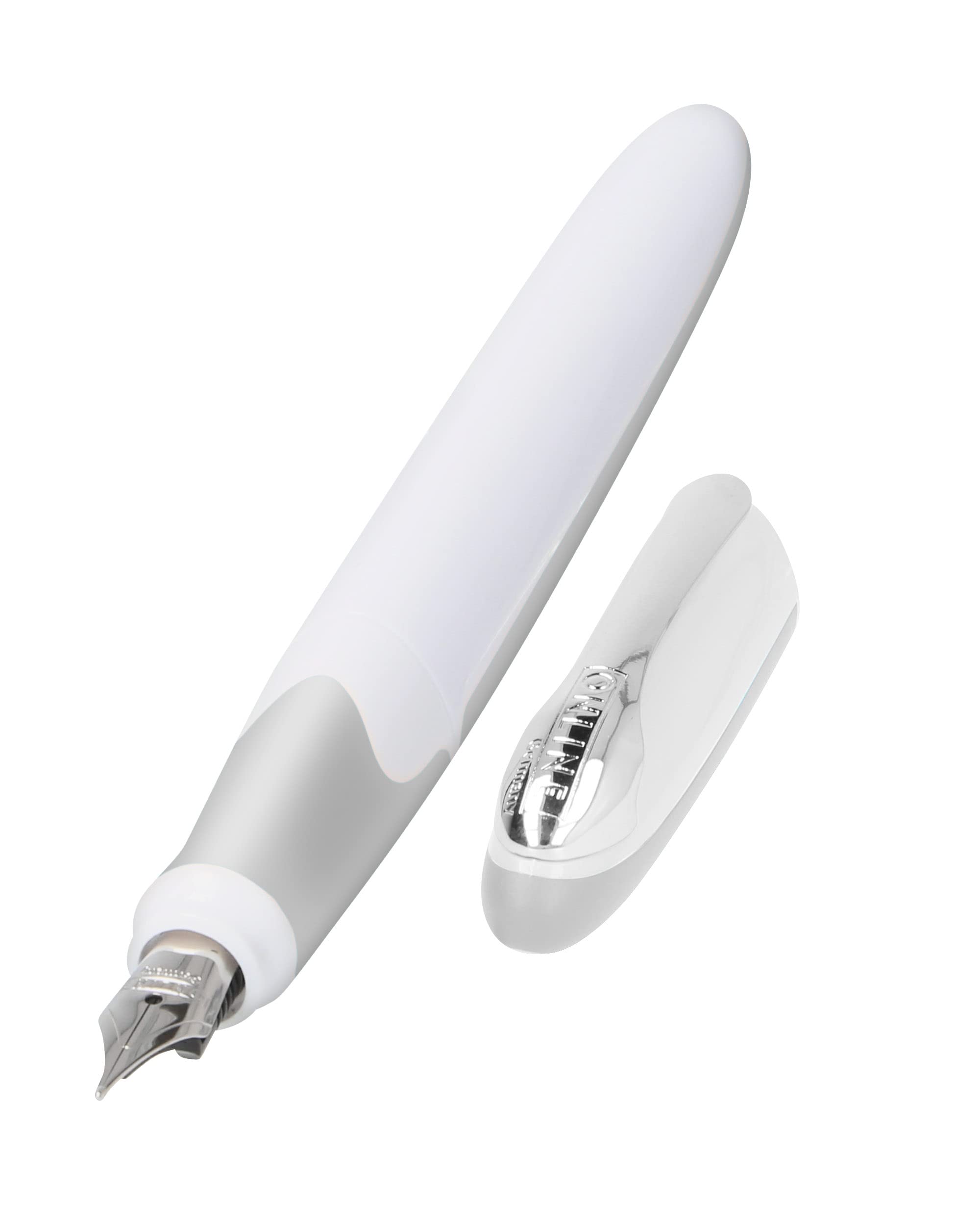 Online Ink Cartridge Rollerball Pen Air Pastel Silver | Rollerball Pen in Ergonomic Triangular Design Silver | Magic Ball Technology | Refillable: Combo Cartridge or 2 Standard Cartridges