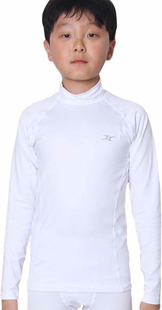 Thermal Underwear Kids Mock Turtleneck Shirts Compression Tops Base Layer NLK: Clothing