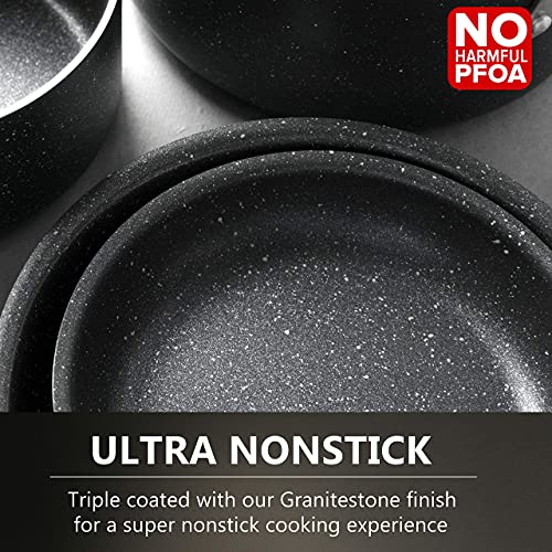 Granitestone Original Stack Master 10 Piece Cookware Set, Triple Layer