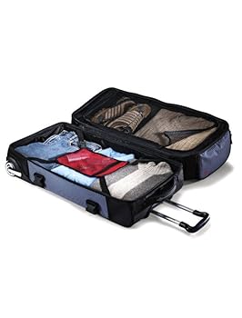 Bottom compartment with detachable toiletry case and compression straps
