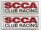 2 SCCA Club Racing Sports Car Club of America Die Cut Decals