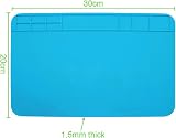 SPTwj Soldering Mat 30x20cm Heat Resistant Silicone Anti-Static Pad for Repair view 2