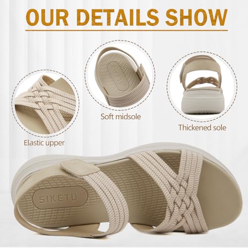 ZDQ Women's Summer Outdoor Orthopaedic Sandals with Soft Footbed, Size 35-42
